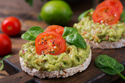Rice Cakes with Avocado